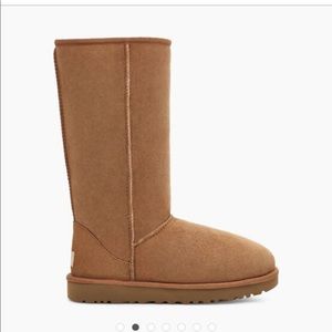 Classic Ugg Sheepskin Leather Boot Chestnut Brown.